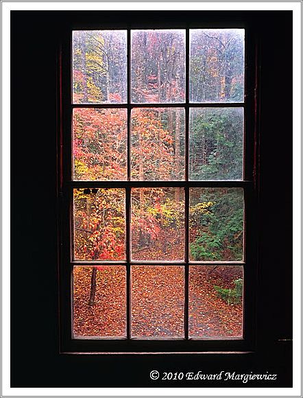 450690  From inside Mingus Mill during a rain storm, window 2